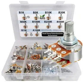 A-B-0753 3PDT Dual Gang Stereo Potentiometer A-B-0753 3PDT Dual Gang Stereo Potentiometer