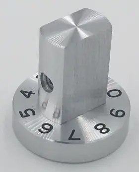 Alcoswitch Kc-500a10 Alco Knob 1/8 Solid Cnc Aluminum Control Dial 10 Position
