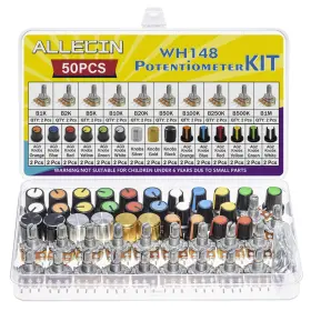 Allecin All-wh148-single Wh148 Potentiometer Kit 1k 2k 5k 10k 20k 50k 100k 250k 500k 1mk Ohm