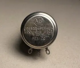 Allen-bradley Jd1n116p104ua Type J Dual Potentiometer 100k Ohm 2w Long Shaft Nos