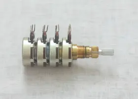 50K-BX4 ALPS Quad Linear Dual Shaft Control Potentiometer 50K-BX4 ALPS Quad Linear Dual Shaft Control Potentiometer