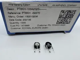 Amphenol Piehr Pt6kh-103a2020 25pcs Piher Potentiometer 1turn Vertical Tht 6mm 10k 20% Linear