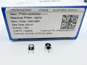 PT6KH-223A2020 AMPHENOL PIEHR Piher Potentiometer Vertical PT6KH-223A2020 AMPHENOL PIEHR Piher Potentiometer Vertical