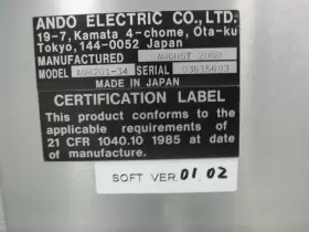 AQ8201-34 ANDOS Attenuator Module #3 AQ8201-34 ANDOS Attenuator Module #3