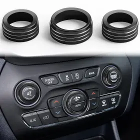 Auovo Tp-q047 Volume Tune Air Conditioner Knob Covers Compatible With B-long Black