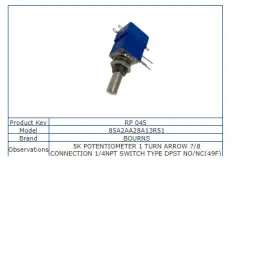 85A2AA28A13R51 BOURNS Potentiometer Switch Box