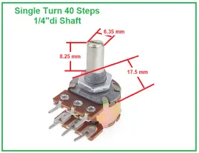 25-411 CALRAD Step Dual Audio Taper Potent Shaft #2
