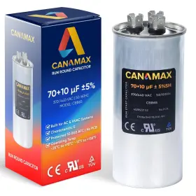 370-440VAC CANAMAX Uf Mfd Round Capacitor 370-440VAC CANAMAX Uf Mfd Round Capacitor
