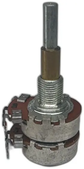 Centralab 1346531 Vintage Dual Potentiometer B4991-010 Metal Shaft Used Usa