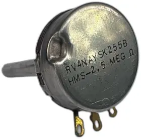 Centralab Rv4naysk255b 2.5 Meg Ohm Vintage Linear Potentiometer Usa Long Shaft