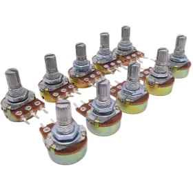 Cgjiogujio 713721763801 10pcs 2m Ohm Linear Taper Rotary Potentiometer Panel Pot B2m 15mm