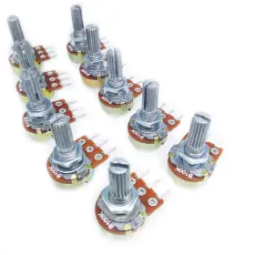 Cgjiogujio 728408832718 10pcs 5k Ohm Linear Taper Rotary Potentiometer Panel Pot B5k 15mm