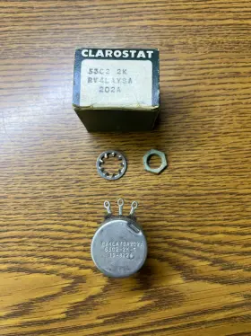53C2-2K CLAROSTAT Rheostat Watts Locking Shaft