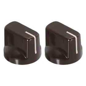 Duefixing 636939603625 2pcs 6.4mm Shaft Hole Pedal Knobs Pointer Control With Set Screw Coffee