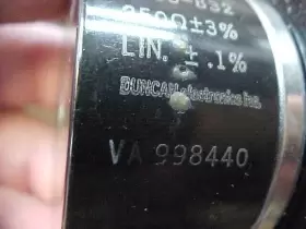 3700-832 DUNCAN Precision Potentiometer #3