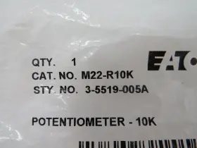 M22-R10K EATON Classical Potentiometer Titanium Bezel #2 M22-R10K EATON Classical Potentiometer Titanium Bezel #2