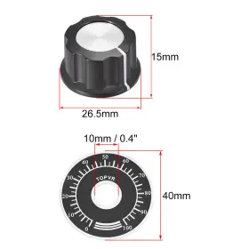 617662699772 FIXINAIRP Shaft Potentiometer Rotary Knob Dial #2