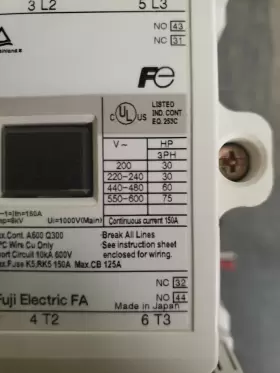 SC-E5 FUJI Electric Contactor Energized #3