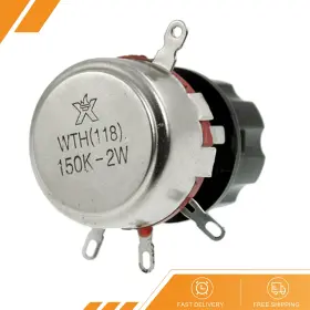 Gryfton 686687012477 150k Ohm 2w Watt Electrical Rotary Carbon Film Pots Potentiometer Knobs