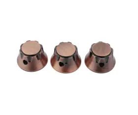 Guyker G-knob-049-hat-bronze3piece 3pcs Top Hat Guitar Potentiometer Control Knobs 6mm Dia. Shaft Pots -