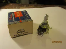 63-0522 MALLORY Potentiometer Kohm Rotary Vws Nos Box