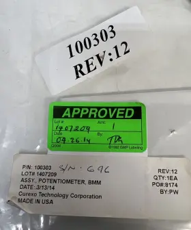 M-1325-4-203 MAUREY INSTRUMENTS CORP Curexo Linear Motion #3