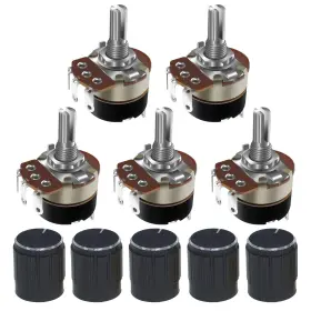 Molence 064793999394 5pcs Wh138 10k Ohm Rotary Potentiometer With Switch Single Turn Adjustable R