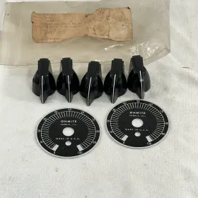 5116-5150 OHMITE Rheostat Dial Plates Knobs 5116-5150 OHMITE Rheostat Dial Plates Knobs