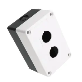 Peroup 609044634556 Push Button Switch Control Station Box 22mm 2 Waterproof White Black Peroup 609044634556 Push Button Switch Control Station Box 22mm 2 Waterproof White Black