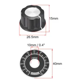 617662699833 PEROUP Shaft Potentiometer Rotary Knob Dial #2