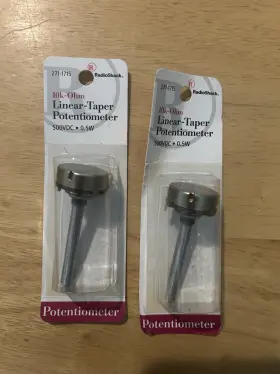 271-1715 RADIOSHACK Linear Taper Potentiometers