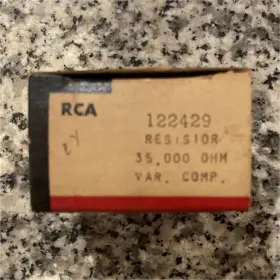 122429 RCA Potentiometer Resistor Service Box
