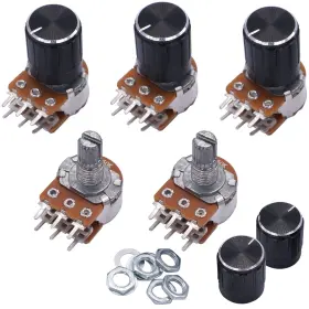 50K-OHM TAISS Volume Control Potentiometer Pins Split Shaft
