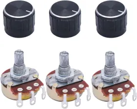 100K-OHM TWTADE Potentiometer Single Turn Rotary Linear Po