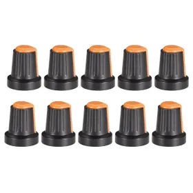 Uxcell 041814399720 10pc 6mm Dia Knob For Effect Pedal Amplifier Potentiometer Orange Mark