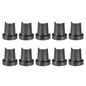 Uxcell 041814399737 10pcs 6mm Dia Knob For Effect Pedal Amplifier Potentiometer White Mark