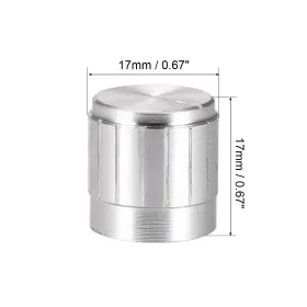 041814509464 UXCELL Potentiometer Knob Siver Tone Rotary #2