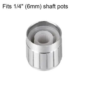 041814509464 UXCELL Potentiometer Knob Siver Tone Rotary #3