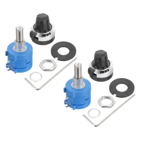 Uxcell 614462330850 2 Set 3590s-2-203l 20kohm Precision Multi Turn Wirewound Potentiometer Type 3
