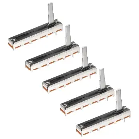 Uxcell 672668727485 5pcs Straight Single Linear Slide Potentiometer B100k 46mm L 30mm Travel