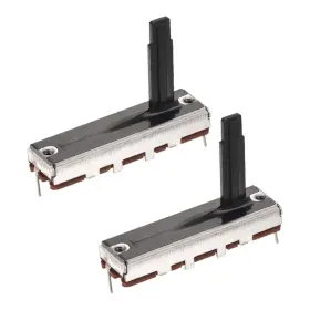 Uxcell 672668727508 2pcs Straight Single Linear Slide Potentiometer B10k 35mm L 20mm Travel