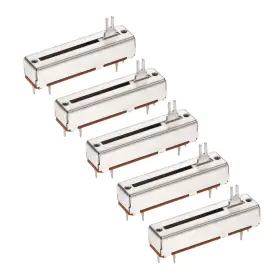 Uxcell 672668727607 5pcs Straight Single Linear Slide Potentiometer B50k 45mm L 30mm Travel