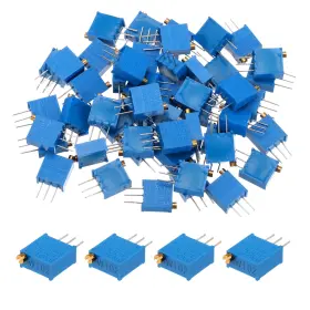 Uxcell 683007922997 50pcs 1k Ohm Multiturn Trimmer Potentiometer 3296w Top Adjust Resistor