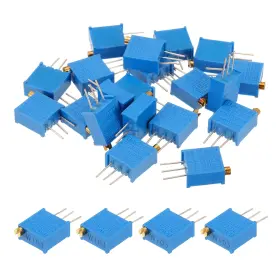 Uxcell 683007923048 20pcs 10k Ohm Multiturn Trimmer Potentiometer 3296w Top Adjust Resistor