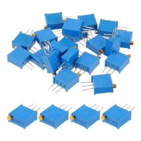Uxcell 683007923055 20pcs 50k Ohm Multiturn Trimmer Potentiometer 3296w Top Adjust Resistor