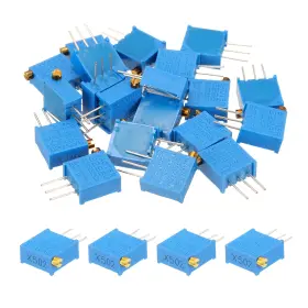 Uxcell 683007923116 20pcs 5k Ohm Multiturn Trimmer Potentiometer 3296x Side Adjust Resistor