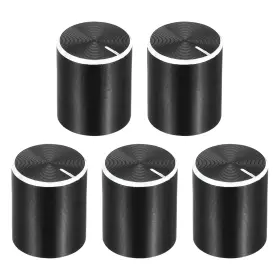 Uxcell 683867216076 5pcs Potentiometer Knob Knurled Shaft Black 15mmx17mm Volume Control Uxcell 683867216076 5pcs Potentiometer Knob Knurled Shaft Black 15mmx17mm Volume Control