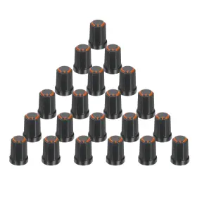 Uxcell 688391925395 20pcs 6mm / 0.24 Inch Shaft Hole Knob Guitar Amplifier Orange
