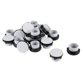 Uxcell 714998065773 20 Pcs 22mm Gray Plastic Push Button Switch Hole Panel Plug