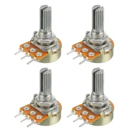 Uxcell 714998248411 Wh148 250k Ohm Variable Resistors Rotary Carbon Film Taper Potentiometer 4pcs